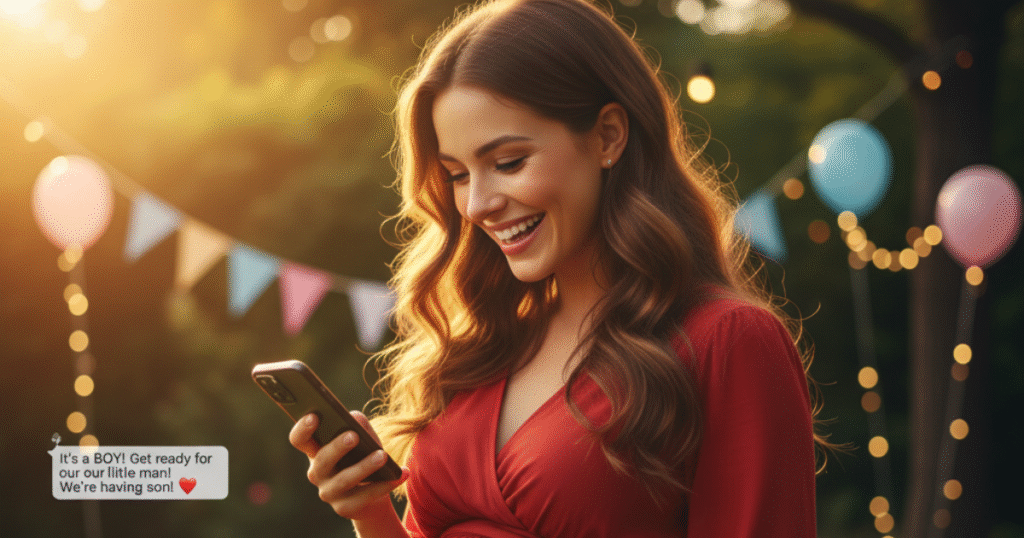 gender reveal congratulations message