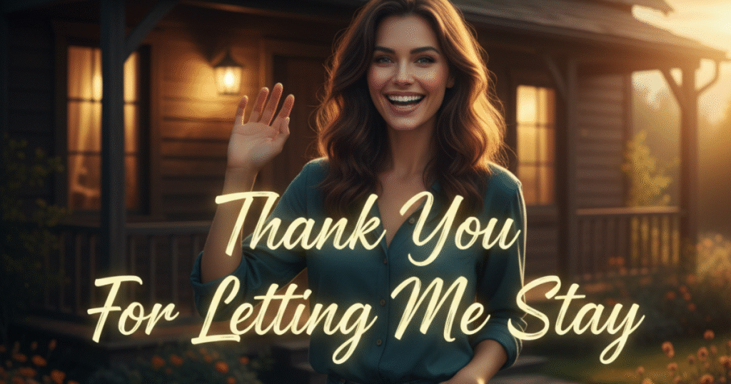 Thank You For Letting Me Stay At Your House Messages