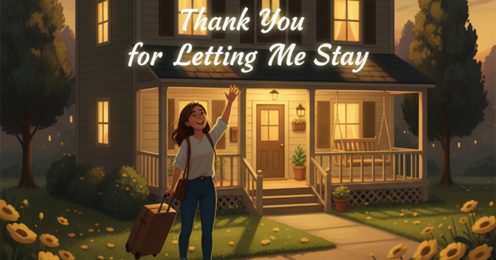 Thank You For Letting Me Stay At Your House Messages