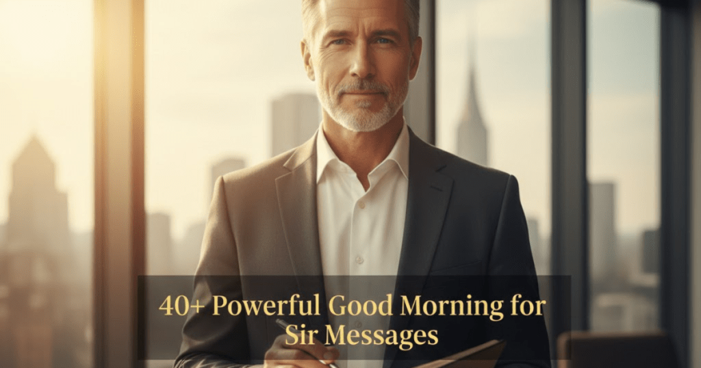 Good Morning for Sir Messages